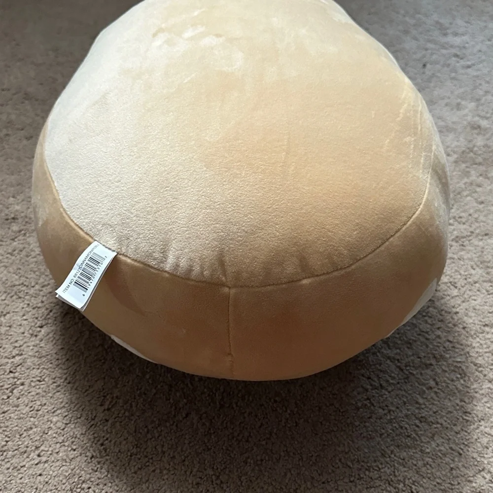 Smiling Cream Pillow with Swirl Design (Cinnamon Roll)